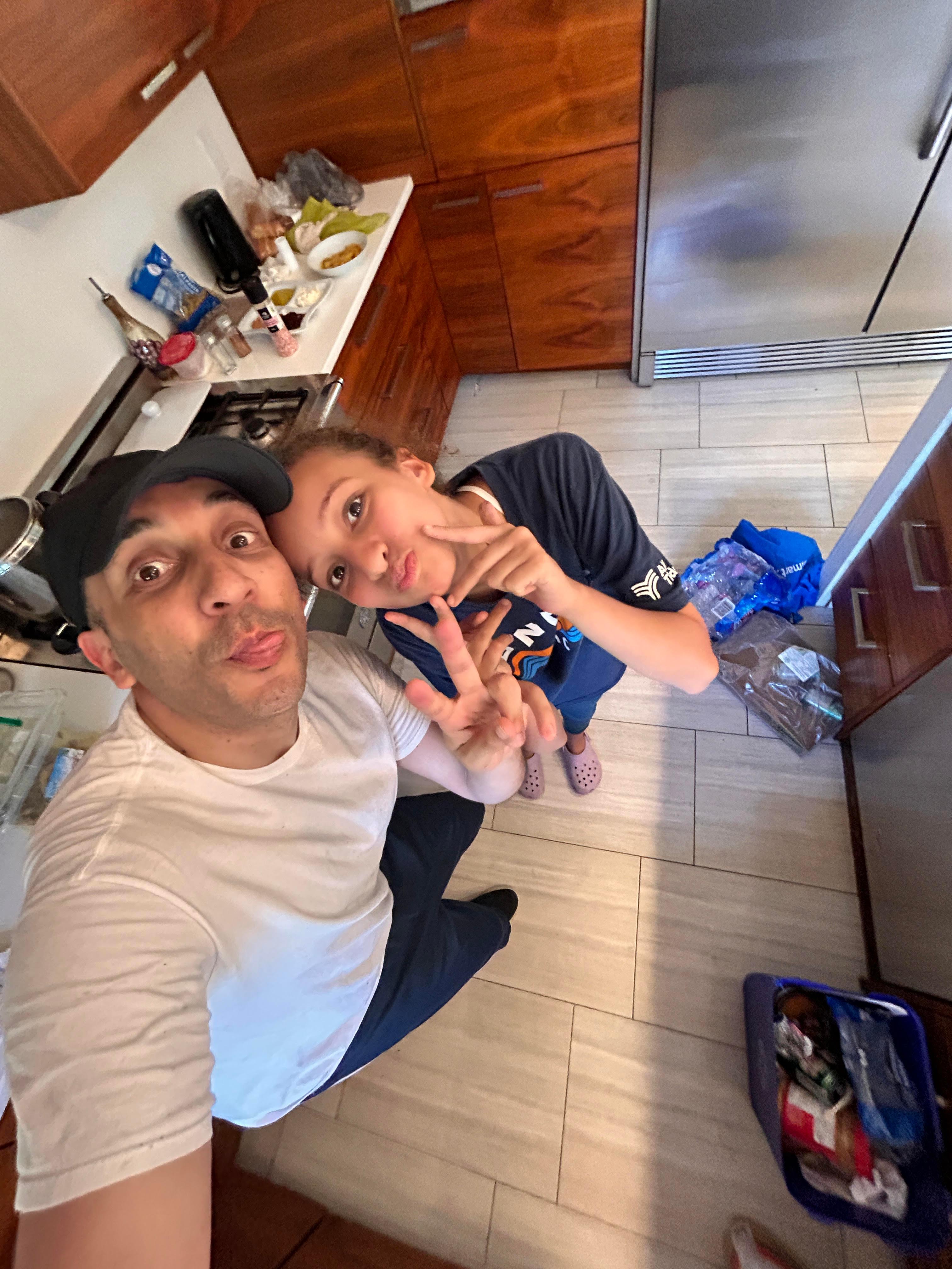 Jyhad Aamri with his daughter
